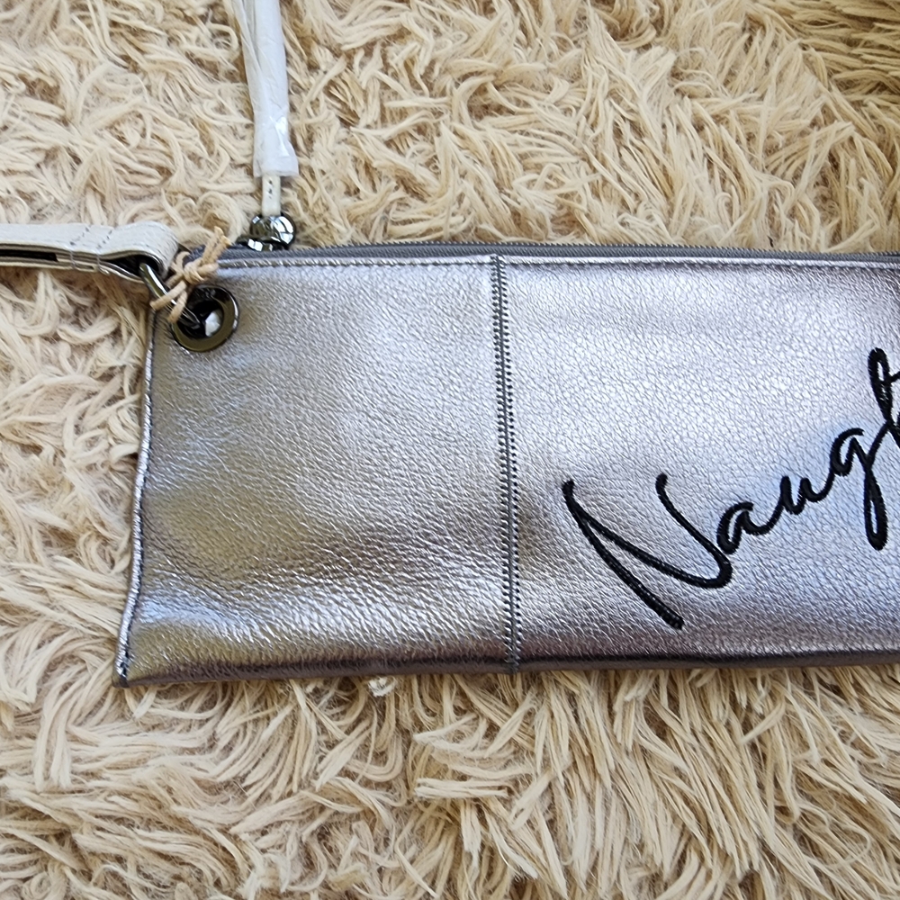 HOBO Silver Clutch with Textured Finish